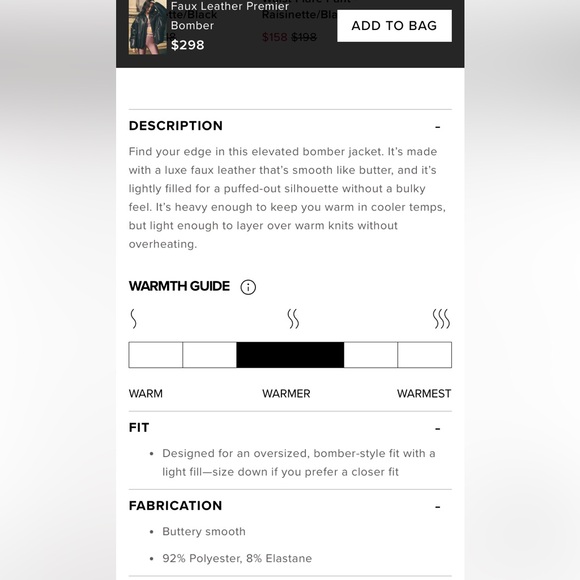 ALO Yoga Premier Bomber Jacket Black size Small - Picture 6 of 16